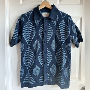 Far Afield Zig Leaf Cardigan, Size Small